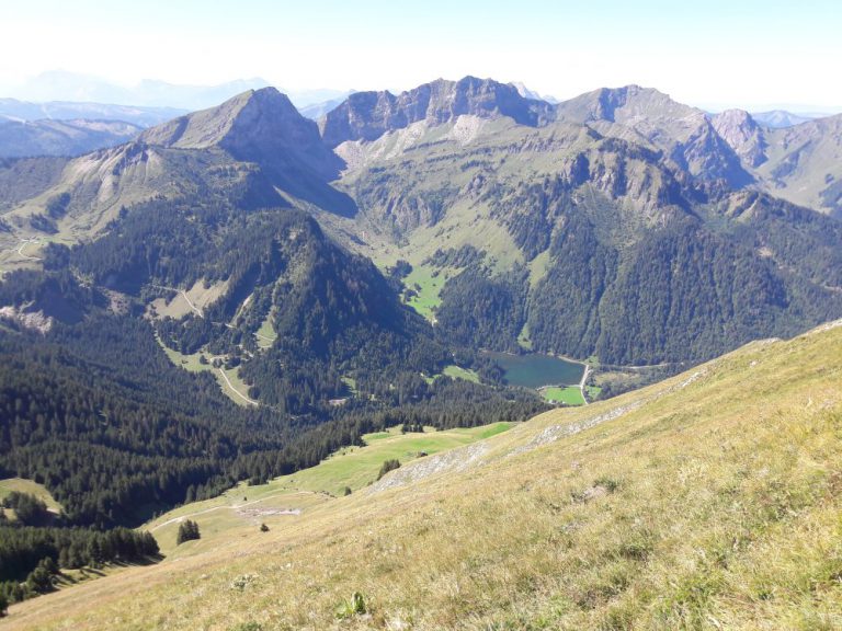 Blick von der Crete zum Lac des Plagnes