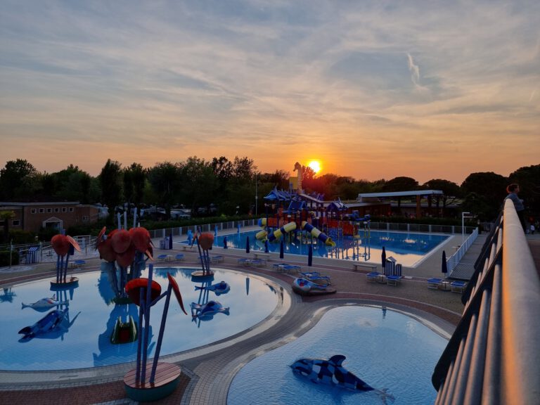 Marina di Venezia bei Sonnenuntergang